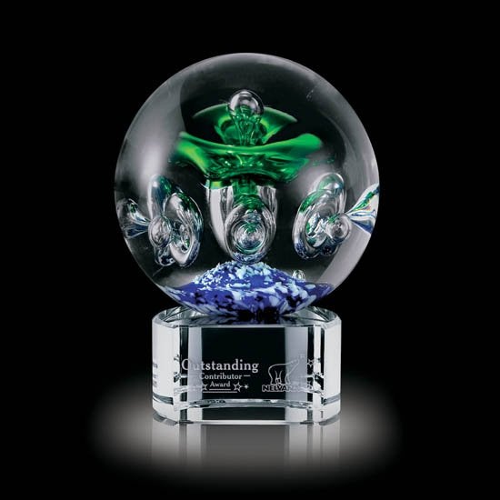 Custom Art Glass Awards Plaques & Trophies by Successories Aquarius