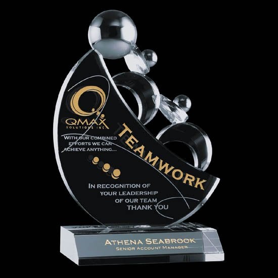 CustomEngraved Crystal Awards Teamwork Award