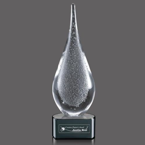 Recognition Awards - Glass Awards - Art Glass Awards - Equinox Award on Clear Base