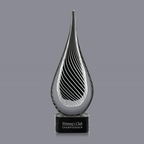 Recognition Awards - Glass Awards - Art Glass Awards - Constanza Award on Clear Base