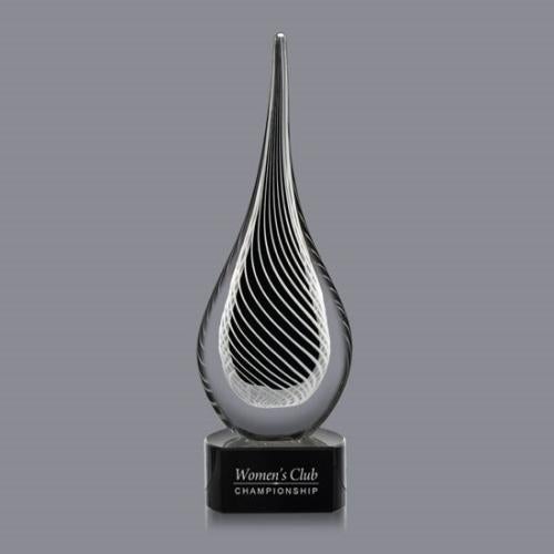 Recognition Awards - Glass Awards - Art Glass Awards - Constanza Award on Clear Base