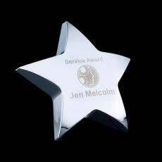 Hollister Standing Star - 4" Chrome - Recognition Awards