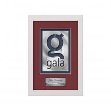 Custom Engraved Award Plaques - Primrose Aquashape™ Award Vert - White