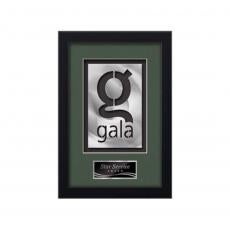 Custom Engraved Award Plaques - Primrose Aquashape™ Award Vert - Black