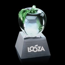 Paperweights - Apple/Green Leaf on Aluminum Base