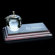 Paperweights - Apple/Green Leaf on Sommerville Base