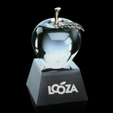 Paperweights - Apple/Brass Stem on Aluminum Base