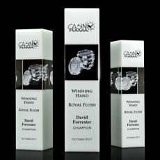 3D Crystal Awards with Laser Etching - Araceli Tower - 3D