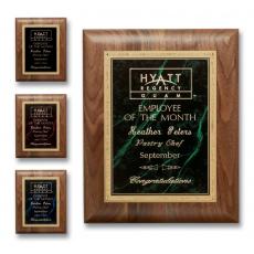 Custom Engraved Award Plaques - Gemstone Walnut Plaque