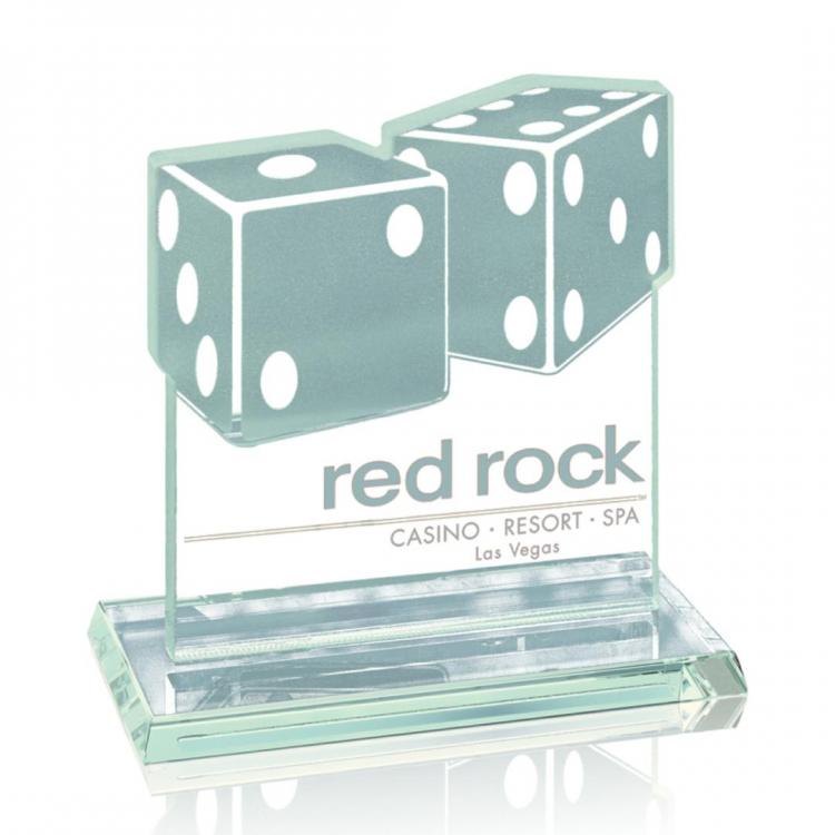 Glass Awards and Trophies Double Dice Award AQS215