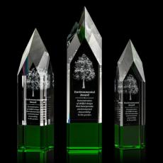 3D Crystal Awards with Laser Etching - Coventry Award - 3D