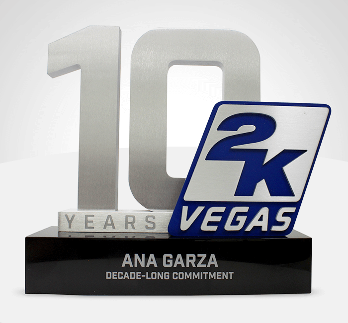 Example of a Custom Years of Service Award for Employee Work Anniversaries