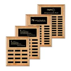 Employee Awards - Erindale (Vert) Perpetual Plaque - Red Alder/Gold