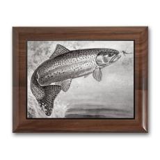 Metal Photo Plaq - Walnut Piano Finish