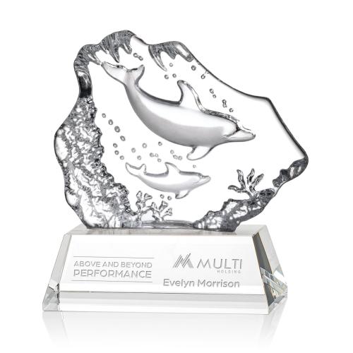 Recognition Awards - Crystal Awards - Ottavia 2 Dolphins Award
