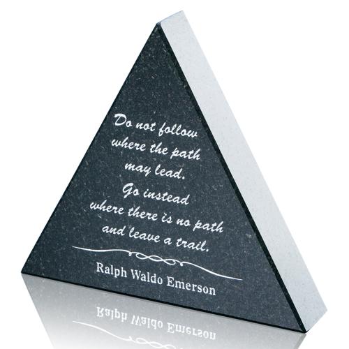 Recognition Awards - Deal Toys - Granite Paperweight - Triangle