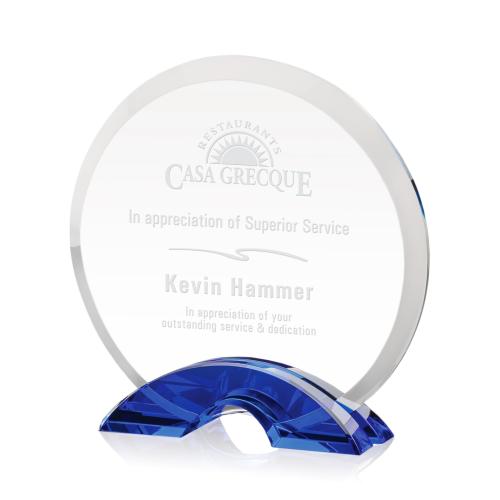 Huber Award - Blue Recognition Awards - Crystal Awards - Huber Award - Blue
