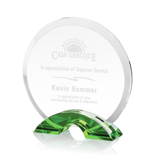 Recognition Awards - Crystal Awards - Huber Award - Green