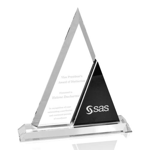 Recognition Awards - Crystal Awards - Harmony with Black Crystal Award