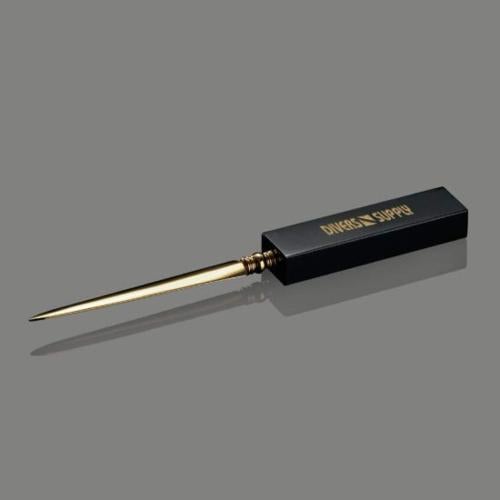 Corporate Gifts - Desk Accessories - Marble Letter Opener - Black