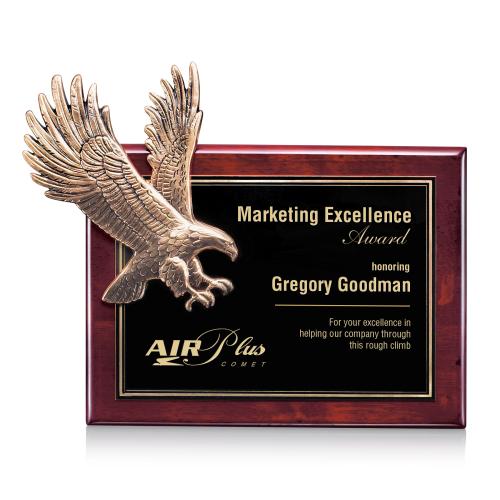 Recognition Awards - Shop by Recipient - Employee of the Month - Flying Eagle - Rosewood (L)