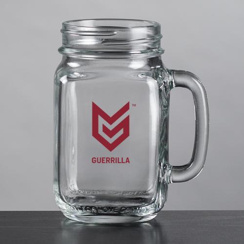 Corporate Gifts - Barware - Beer Steins and Pilsners - Roswell Drinking Jar - Imprinted