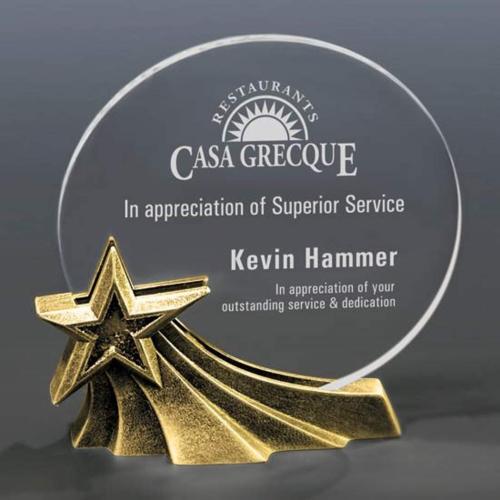 Recognition Awards - Acrylic Awards - Moon & Star Award