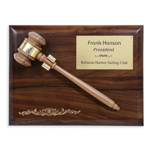 Plaque Awards - Gavel Plaques - Gavel Plaque - Removeable