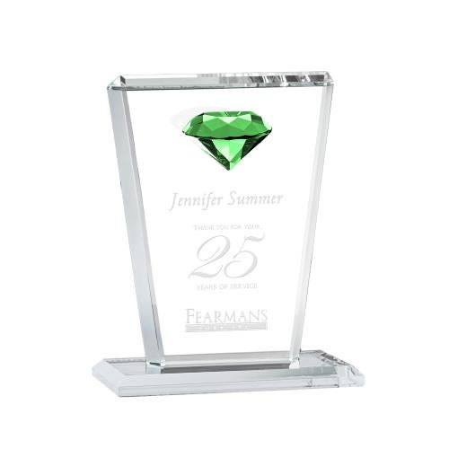 Recognition Awards - Crystal Awards - Regina Gemstone Award - Emerald
