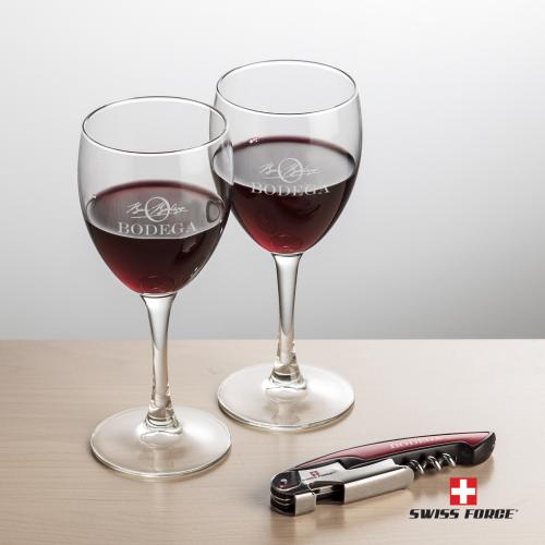 Corporate Gifts - Barware - Barware Gift Sets - Swiss Force&reg; Opener & Carberry Wine
