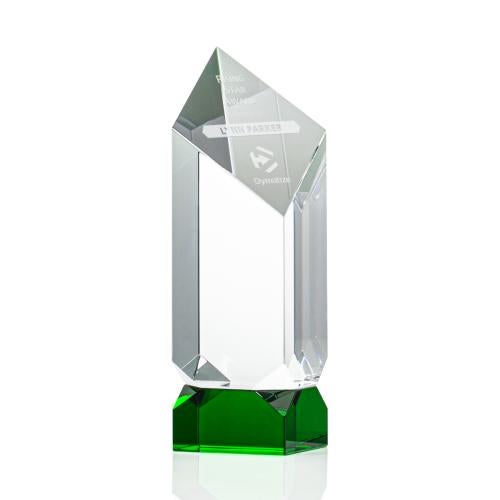 Recognition Awards - Crystal Awards - Achilles Tower Award - Green