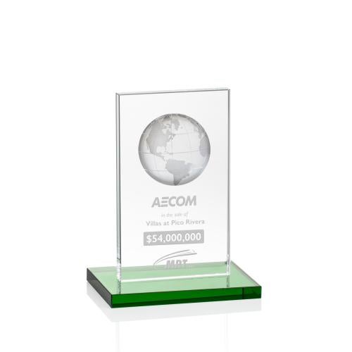 Recognition Awards - Crystal Awards - Brannigan Globe Award - Green 
