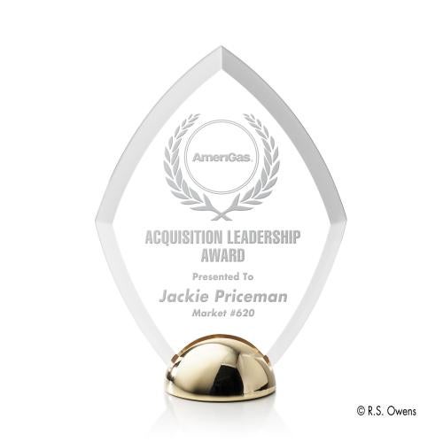 Recognition Awards - Acrylic Awards - Diamond Hemisphere Award - Laser Engraved