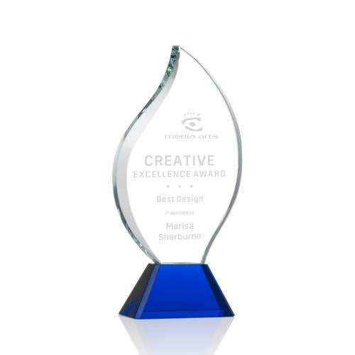 Recognition Awards - Crystal Awards - Norina Flame Award - Blue