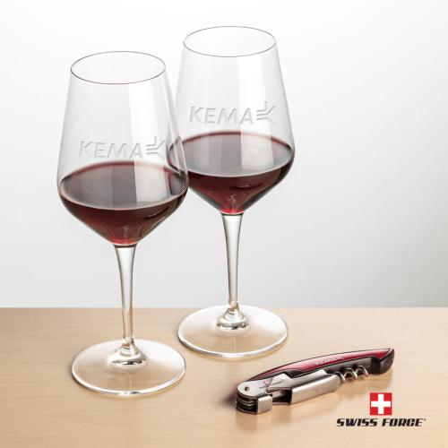 Corporate Gifts - Barware - Glasses Sets - Swiss Force® Opener & Germain Wine