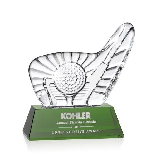 Recognition Awards - Crystal Awards - Dougherty Golf Award - Green