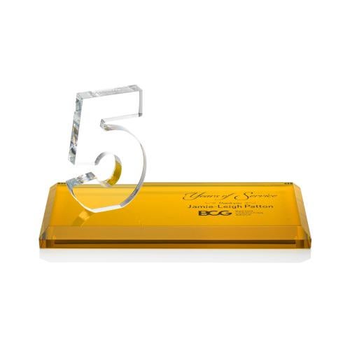 Recognition Awards - Crystal Awards - Northam Anniversary Award - Amber