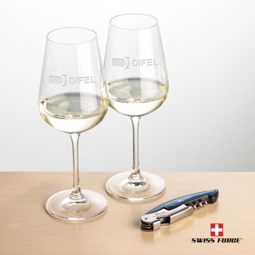 Corporate Gifts - Barware - Glasses Sets - Swiss Force&reg; Opener & Laurent Wine