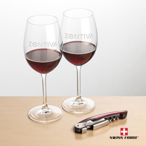 Corporate Gifts - Barware - Glasses Sets - Swiss Force&reg; Opener & Coleford Wine