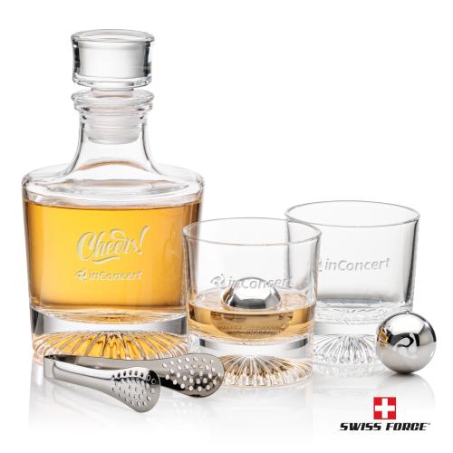 Corporate Gifts - Barware - Glasses Sets - Romford Decanter Set & Ice Balls