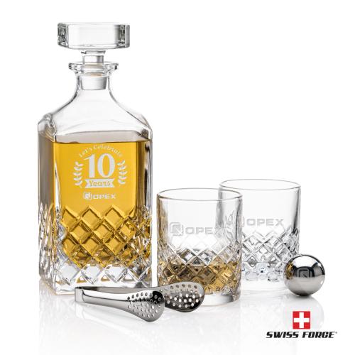 Corporate Gifts - Barware - Barware Gift Sets - Longford Decanter Set & Ice Balls