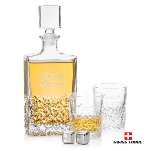 Corporate Gifts - Barware - Glasses Sets - Oakham Decanter Set & Ice Cubes