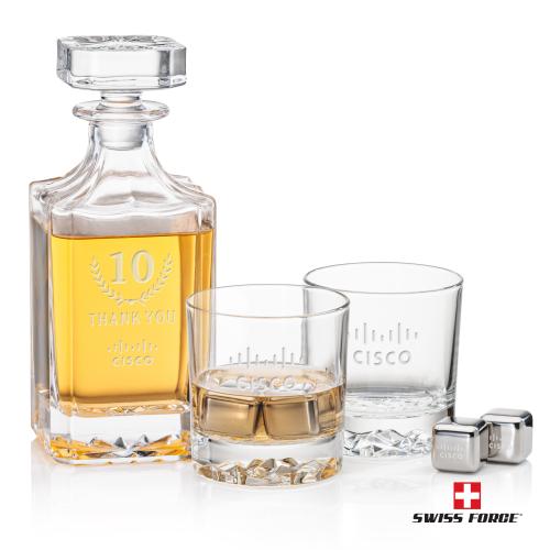 Corporate Gifts - Barware - Glasses Sets - Cassidy Decanter Set & Ice Cubes