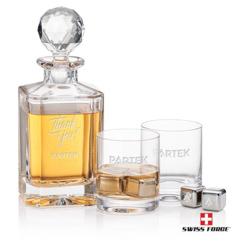 Corporate Gifts - Barware - Glasses Sets - Bainbridge Decanter Set & Ice Cubes