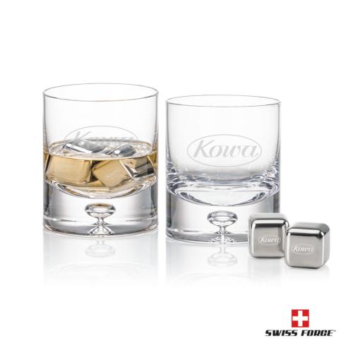 Corporate Gifts - Barware - Glasses Sets - Swiss Force® S/S Ice Cubes & 2 Montana OTR