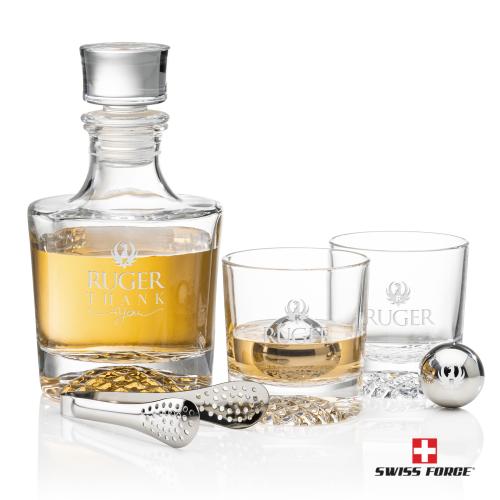 Buxton Decanter Set & Ice Balls Corporate Gifts - Barware - Glasses Sets - Buxton Decanter Set & Ice Balls