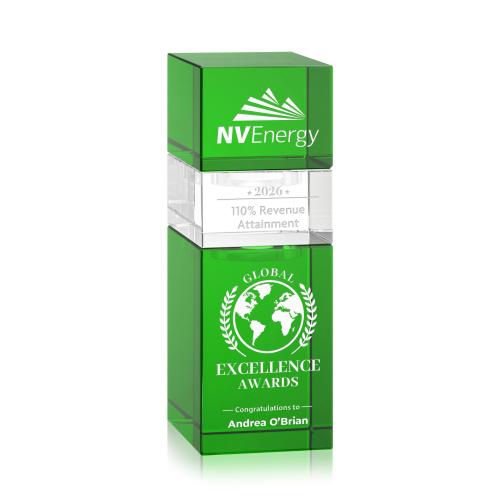 Recognition Awards - Crystal Awards - Tofino Stacker Award - Green