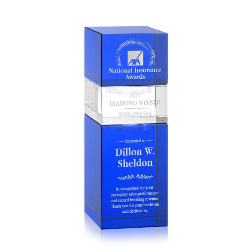 Recognition Awards - Crystal Awards - Tofino Stacker Award - Blue