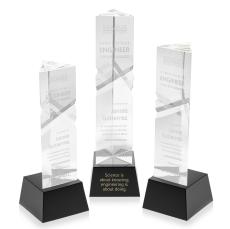 Oakham Award on Robson Base - Black - Crystal Pillar Awards