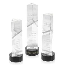 Oakham Award on Stanrich Base - Black - Crystal Pillar Awards